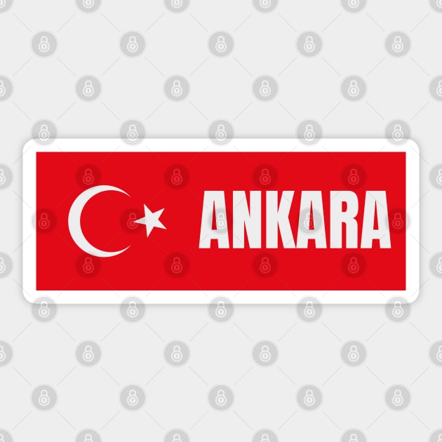 Ankara City in Turkish Flag Sticker by aybe7elf